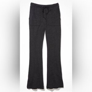Aerie - dark gray fleece flare sweat pants - medium